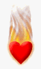 Gif animé coeur en feu